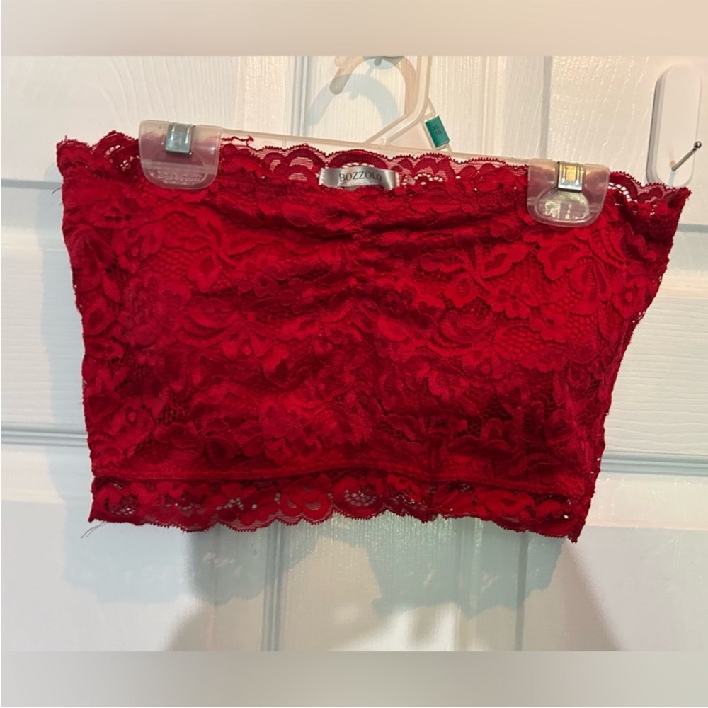 Bozzolo Red Lace Bandeau